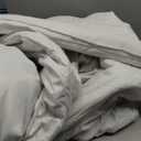 Cobnom Feather and Down Fibres Comforter Queen Size - 100% Organic Cotton, Quill-Free & Ethical, Luxury All Season Duvet Insert (White, 90x90 Inches)