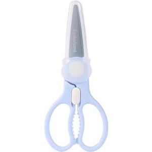 Premium Stainless Steel Portable Baby Food Safety Scissors, Detachable Feeding Shears for Toddlers Infant Kids Food Cutting Meats Noodles Vegetables with Protactive Cover