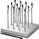 Magnetic Helping Hands for Soldering - All-in-One Station with 12 Flexible Clips, Steel Box & Brush - Ideal for Soldering, Model Painting, PCB Holder (Silver)