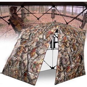 270/360 Degree See Through Hunting Blind 1-3 Person with Tri-Leg Hunting Stool, Pop up Ground Blinds for Deer Turkey Duck Hunting, Hunting Adjust Windows with Silent Zipper (360 - Camo Pine-cone)