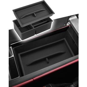 CDEFG Dual-Layer for 2022-2025 2026 Lexus NX Center Console Organizer Tray- NX 2nd Generation (NX 250, NX 350, NX 350 F Sport Handling) Accessories Silicone Armrest Storage Middle Console Insert