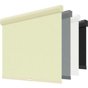 ChrisDowa Cordless Blackout Roller Shades for Windows, Striped Free-Stop Window Blinds with Privacy, Thermal Insulated Window Shades for Home, Office and Door. Beige, 27" W x 72" H