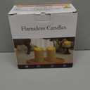 Homemory 6"x3" Outdoor Waterproof Flameless Candles, LED Candles, Battery Operated Candles with Remote and Timers, Electric Fake Plastic Pillar Candles, Ivory White, Set of 2