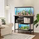 APPOLYN 40-50 Gal 3-Tier Aquarium Stand Fish Tank Stand, Black
36.6"Lx18.9"Wx31.5"H, Heavy Duty Metal Frame, Turtle Reptile Terrarium Tank Stand, Living Room, Reception Room, Office