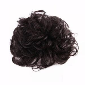 RemeeHi Short Curly Wavy Human Hair Toppers 4.7" x 4.7" Seamless Fluffy Replacement Clip in Hairpiece for Covering White Hair Toupee Wiglet Black