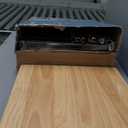 Whitmor Supreme Microwave Cart with Locking Wheels - Chrome with Food Safe Cutting Board 16 x 22.5 x 34 inches