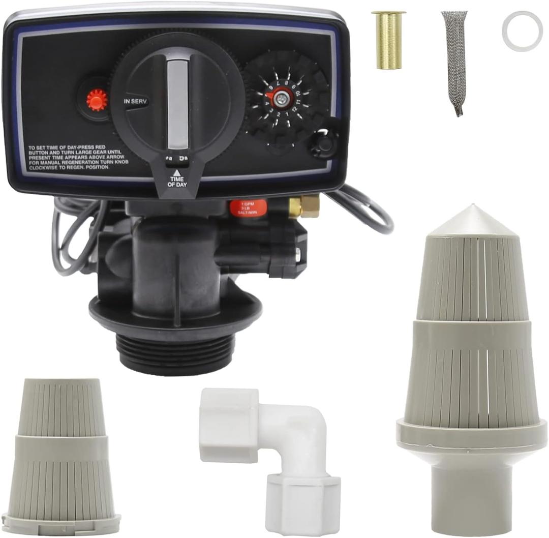 5600 Ablandador de agua Temporizador de 12 das Vlvula de control de temporizador para 9 ''-11 '' de dimetro Filtro de agua Suavizante Tanque de resina con hilo fino