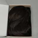 LONAI Retro Brown Wig 50s 60s 70s Wig with Bangs for Women Synthetic Hair for Halloween Costume Party (shoulder Length)