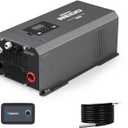 Renogy REGO 3000W Pure Sine Wave Inverter Charger w/LCD Display 12V DC to 120V AC Built-in Bluetooth 4-Stage Charging