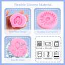 3 x Mujiang Orchid & Chrysanthemum Flower Fondant Molds Set of 4 - Silicone, Food Grade, Easy to Use & Clean, Heat Resistant - Perfect for Cake Decorating, Cupcake Toppers, Candy & Chocolate