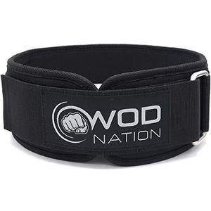 WOD Nation Weight Lifting Belt - 4 Inch Firm Support Nylon Weight Belt for Deadlift, Squat & Weightlifting - for Both Men & Women - Medium
