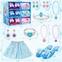 LJZJ Princess Dress Up Toys & Jewelry Boutique, Girls Role Play Gift for 3+ Year Old Girl Toddler B-Day Party Favors