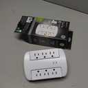GE 6-Outlet Extender, Surge Protector, Swivel Side Access, Wall Tap Adapter, 3-Prong, 980 Joules, ETL Listed, White, 81781