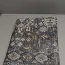 GENIMO 2x5 Washable Runner Rug for Hallway, Vintage Non Slip Low Pile Carpet, Soft Lightweight Printed Rug for Entryway, Kitchen, Corridor & Home Office, Slate Gray Blue