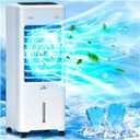 Windowless Portable Air Conditioners with Aroma Box, 4IN1 Swamp Cooler with 2Gal Tank, Ductless&Ventless Evaporative Air Cooler for Room Indoor Bedroom Home Office, 3 Modes&3 Speeds, 7H Timer, Remote