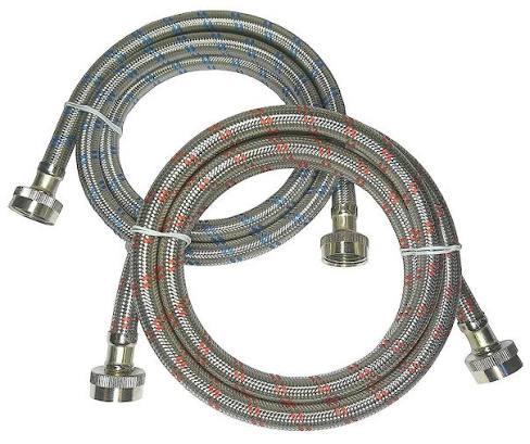 Stainless Steel Washing Machine Hoses 3/4x3/4 3ft