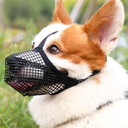 Crazy Felix Dog Muzzle, Soft Mesh Muzzle for Small Medium Large Dogs Labrador German Shepherd, Breathable Adjustable Mouth Guard for Biting Chewing Scavenging, Allows Panting and Drinking(Black,S)