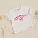 Toddler Baby Girls Clothes Short Sleeve I'm Literally Just A Girl Bow Embroidery T-Shirt Top Cute Summer Tee