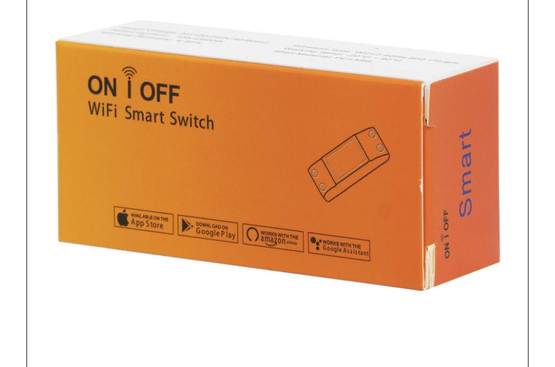 Smart switch No brand PST-WF-S1, 1 Channel, 220V, 10A, Wi-Fi, Tuya Smart, White - 91019