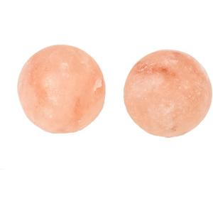 QYLHH 2 Pcs Ball Himalayan Salt Massage Stones Hot Massage Cold Massage Stones Set Warm Rocks Kit for Facial SPA1.97IN