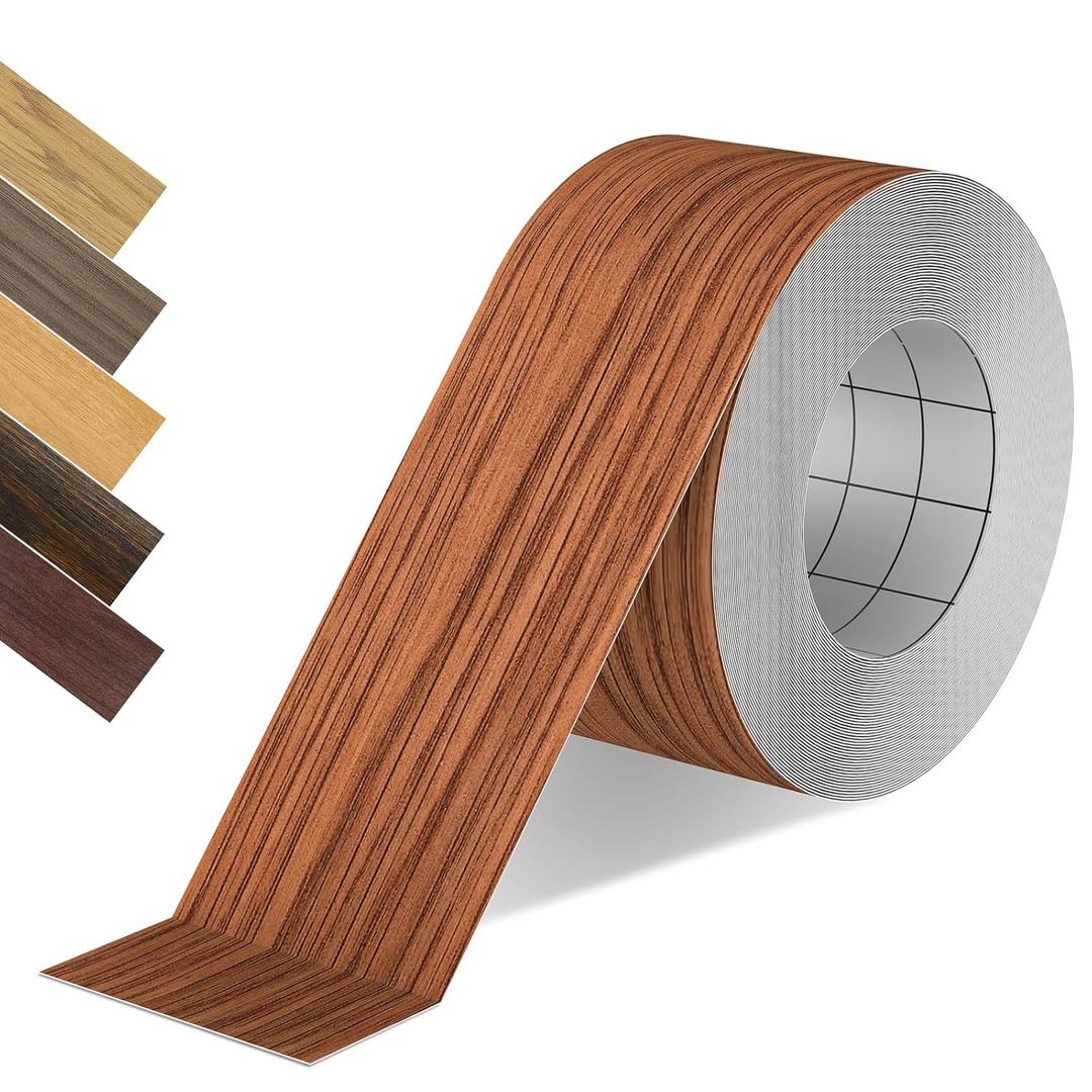 Wood Grain Repair Tape, 2.4 inch X 15ft Self Adhesive Red Oak Grain Repair Patch for Tables, Chairs, Baseboards, Doors, Windows, Floors, Handicraft DIY. (2.4"x 15ft, Red Oak)