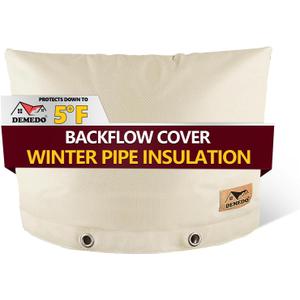 Backflow Preventer Insulation Cover - Water Pipe Insulation Sprinkler Cover for Outside - Insulated Backflow Cover Pouch for Irrigation Back Flow Valve in Winter or Sun Exposure (30" W x 24" H, Sand)