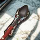 Handmade Ceramic Spoon Rest - Unique Tulip Design Craftsmanship Spoon Holder - Decorative Colorful Spoon Rest for Kitchen Counter Stove Top - Kitchen Decor and Accessories