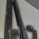 Tension Curtain Rod 51-165In(4.25-13.75Ft), Extra Long Outdoor Curtain Rod No Drilling for Window or Bathroom Patio, Adjustable Spring Shower Rod, Easy to Install Never Rust, Rod Diameter 1.26In-Black