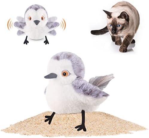 Amazon.com : Potaroma Cat Toys Flapping Bird (No Flying), Lifelike Sandpiper Chirp Tweet, Rechargeable Touch Activated Kitten Toy Interactive Cat Exercise Toys for All Breeds Cat Kicker Catnip Toys 4.0" : Pet Supplies