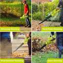 Leaf Blower Cordless - 21V Powerful Electric Leaf Blower with 2 Batteries and Charger, 2 Speed Modes, 2.0Ah Lightweight Battery Powered Leaf Blowers for Lawn Care, Patio, Dust, Blowing Leaves