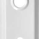 2 Pack Mortise Lock Door Plates for Interior Doors, Old Style Mortise Door Knob Backplate Replacement, White Door Escutcheon Plates