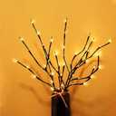 MENCH Branch Lights, 3 Pcs Twig Light USB&Battery Powered 8 Flashing Modes by Remote Control.Branch Lights for Indoor and Outdoor, Light Up Decorations for Halloween Day and Christmas, Warm White