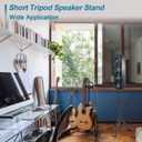 Vondynote Pair of Tripod Speaker Stands Adjustable Height from 33.5" to 53.5" Slim Mini Speaker Stand PA DJ Short Tripod Speaker Stand