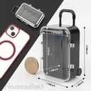 Framendino, 4 Pack Mini Plastic Travel Hard Suitcase Box Reception Candy Case for Wedding Decoration Large