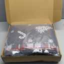 Invoibler Christmas Quilt Set 3PC Queen Size Grey Printed Quilts Reversible Bedspread Coverlet Set with Snowman Reindeer Xmas Tree Soft Lightweight Coverlet Bedding Set(1 Quilt, 2 Pillow Shams) (Queen(90"x90"))