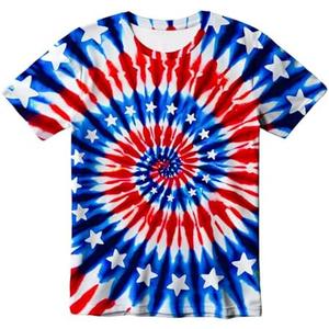 Kids Tie Dye T-Shirt, Children Tie Dye Short Sleeve Tee Shirt for Kids, Medium