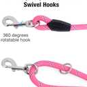 Long Dog Leash for Training 30FT, Reflective, Heavy Duty for Large/Medium/Small Dogs, Pink