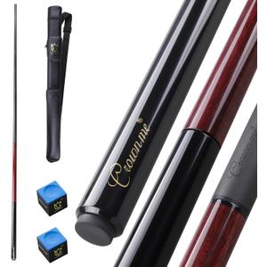 CROWN ME Carbon Fiber 3-Piece Jump Break Cue Stick with 13mm Phenolic Tip - Professional 55" Pool Billiard Equipment