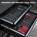 ONREVA Tool Box Foam 22x18x2 inch 3Pack, Foam Inserts for Cases, Polyethylene Storage Sheets for Toolbox Hard Case, Tool Shadow Insert, Kaizen Organizer Sheet, Black