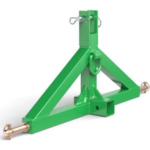 3 Point 2" Trailer Hitch Receiver for Category 2 Tractors, Heavy Duty 3pt Quick Hitch Attachment, Tractor Tow Drawbar Adapter, Compatible with Kubota, Mahindra, Ford, Yanmar, John Deere(Green)