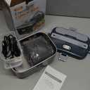 DUPASU Electric Lunch Box Food Warmer: 100W Heated Lunch Box for Adults, 1.8L Portable Fast Heating Lunchbox Food Heater for Car, Truck, Work, Travel, Lonchera Elctrica Porttil 12/24V/110-230V (Light grey+Charcoal grey)