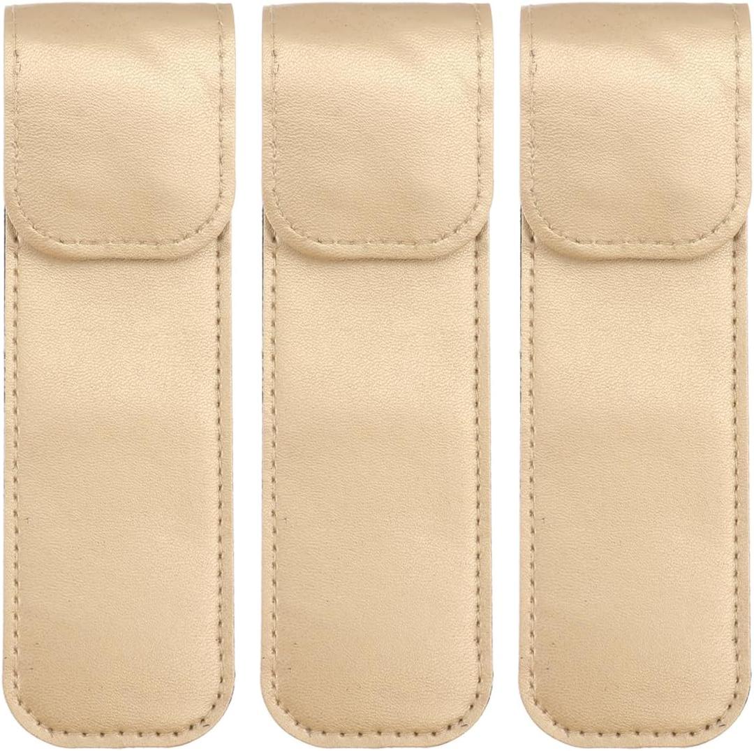 Ipetboom 3pcs Tweezers Protective Case Beauty Eyelash Tweezer Sleeve Lashes Kit Eyelash Tweezer Cover Lash Kit Protective Tweezer Leather Sleeve Pu Leather Puller Miniature