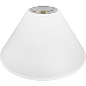 Aspen Creative 32206A, Empire Spider Lamp Shade, White, 6" Top x 19" Bottom x 12" Slant Height