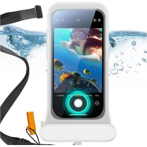 ESR Waterproof Phone Pouch for iPhone 13/14 / 15, Underwater Touch Sensitivity, IPX8 Floating Waterproof Cellphone Case with Lanyard, Dry Bag for Snorkeling, Clear