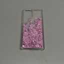 for Galaxy S25 Ultra Case, Double Layer Design Bling Flowing Liquid Floating Sparkle Colorful Glitter Waterfall TPU Protective Phone Case, Pink