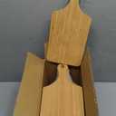 30 Pcs Cutting Boards with Handle 11" x 5" Wood Chopping Board Bulk Charcuterie Wooden Boards Laser Engraving Serving Tray Bulk for DIY Christmas Wedding Housewarming Gift Cooking Decor (Bamboo)