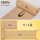 JARLINK Honeycomb Packing Paper, 15 * 400' Packing Wrap for Packing/Shipping/Moving, Recyclable Honeycomb Cushioning Wrap Roll, Moving & Gifts Wrapping Paper With 30 Fragile Sticker Labels