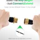 Short Metal Garden Hose 15 ft Connector, Stainless Steel Small Hose Extension Adapter for Hose Reel, Long, Flexible, Lightweight & Heavy Duty Water Pipe, No Kinking Outdoor Water Hose for Yard 15 Feet