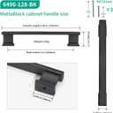 Matte Black Kitchen Square Cabinet Handles 5 Inch 10 Pack
