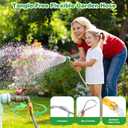 Toolasin Garden Hose 50ft, Flexible Stainless Steel Metal Water Hose with 10-Function Nozzle, No-Kink, Leak-Proof, Wear-Resistant, 3/4 GHT, Easy to Use and Store for Garden, Yard, Outdoor